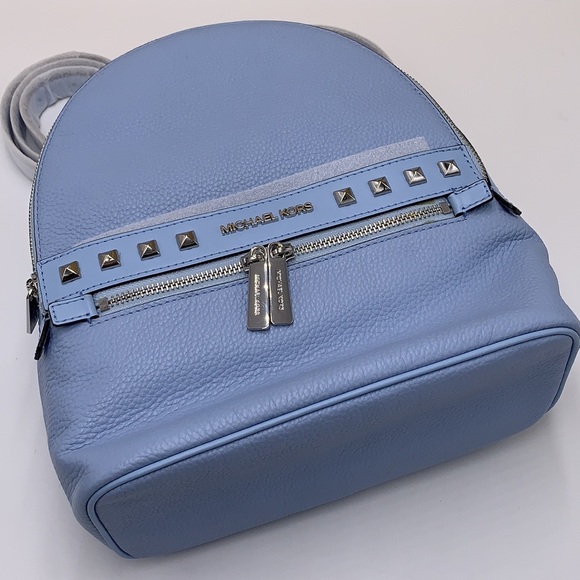 MICHAEL KORS
Kenly Medium Studded Pebbled Leather Backpack LIGHT SKY COLOR - Picture 5 of 15